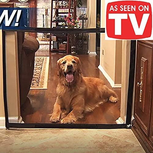 Suukee Magic Gate for dogs&Pets,2018 Dog Gate The Ingenious Mesh Magic Pet Gate Portable Folding Safe Enclosure(Baby safety fence,Pet safety Enclosure) Easy Install Anywhere As Seen On TV
