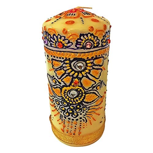 Exotic Designer Candle With Henna Designs