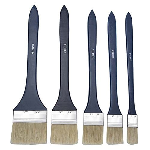 NGWALL Paint Brushes Set large area long handle paint brush bristle nylon brush painting (5 pieces)