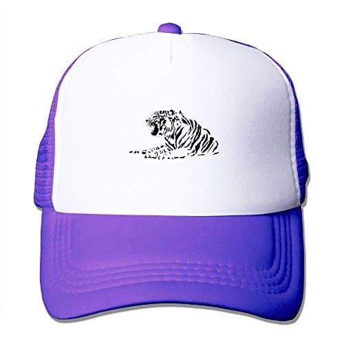 WLF Unisex Both Black And White Tiger Adults Adjustable Mesh Hat Trucker Cap