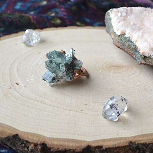 Green Tourmaline &amp; Copper Ring