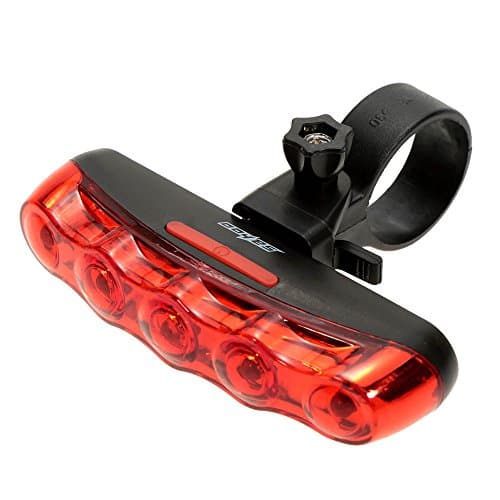 5 LED Rear Tail Light Bike Bicycle Riding Red Back Light Safety Warning Flashing Lights 7 Modes
