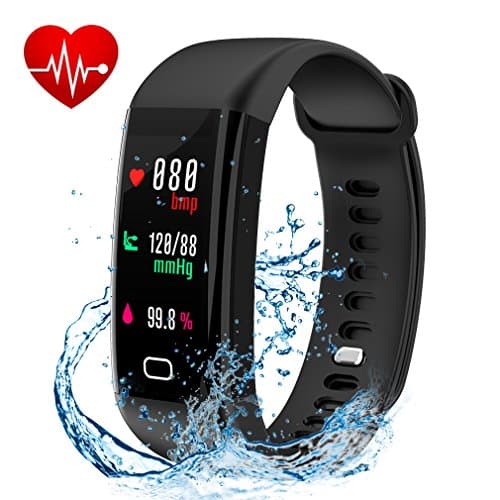 Fitness Tracker, Smart Watch Color Screen, Activity Tracker With Heart Rate Monitor, Calories track, Sleep Monitor, IP68 Waterproof Smart Bracelet Pedometer Wristband for Android and IOS