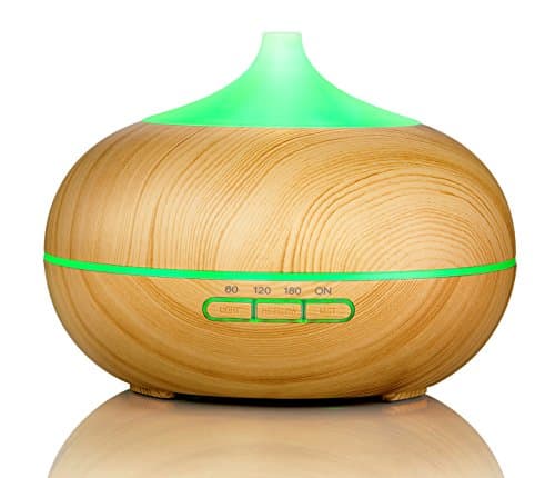 Aroma Diffuser, Aroma Essential Oil Diffuser for Aromatherapy Cool Mist Humidifier, Portable Ultrasonic Diffusers with Color LED Lights, Waterless Auto Shut-off Whisper-Quiet Air Purifier, 300ml