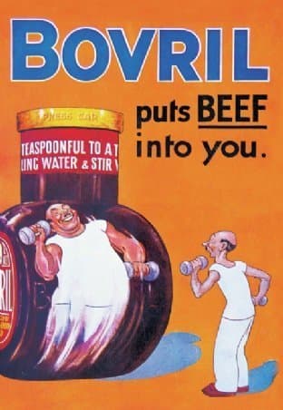 Put Some Beef Into You with this Vintage Style Tin Sign Advertising the Bovril Beefy Granules 15cmx21xcm by PopArtUK
