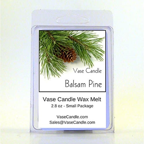 2 Balsam Pine Vase Candle Melts | 2.8 oz Premium Highly Scented Soy Paraffin Wax Tarts | 50 Hours