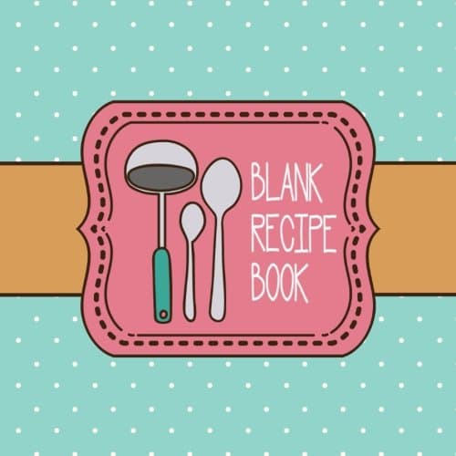 Blank Recipe Book: 100-page Custom Cookbook (Organizer, Journal) - 8.25 x 8.25 Inches / Blue