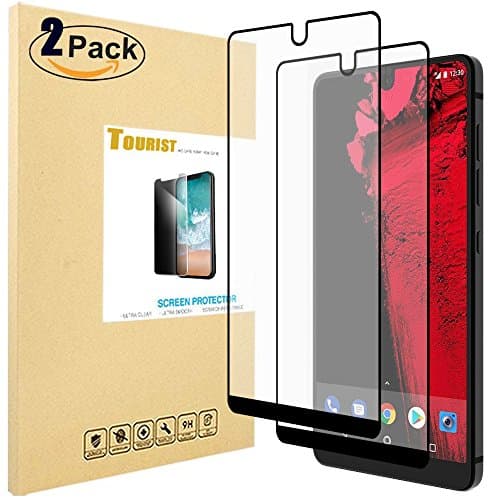 [2 Pack] Tourist For Essential Phone PH-1 Tempered Glass Screen Protector [Full Coverage] With 2.5D Arc Edges 9 Hardness HD Anti-Scratch [Lifetime Replacement Warranty]