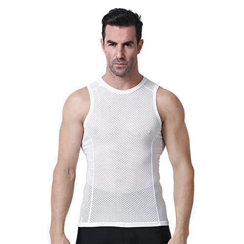 Men's cycling base layer under shirt biking sleeveless base layer (S)