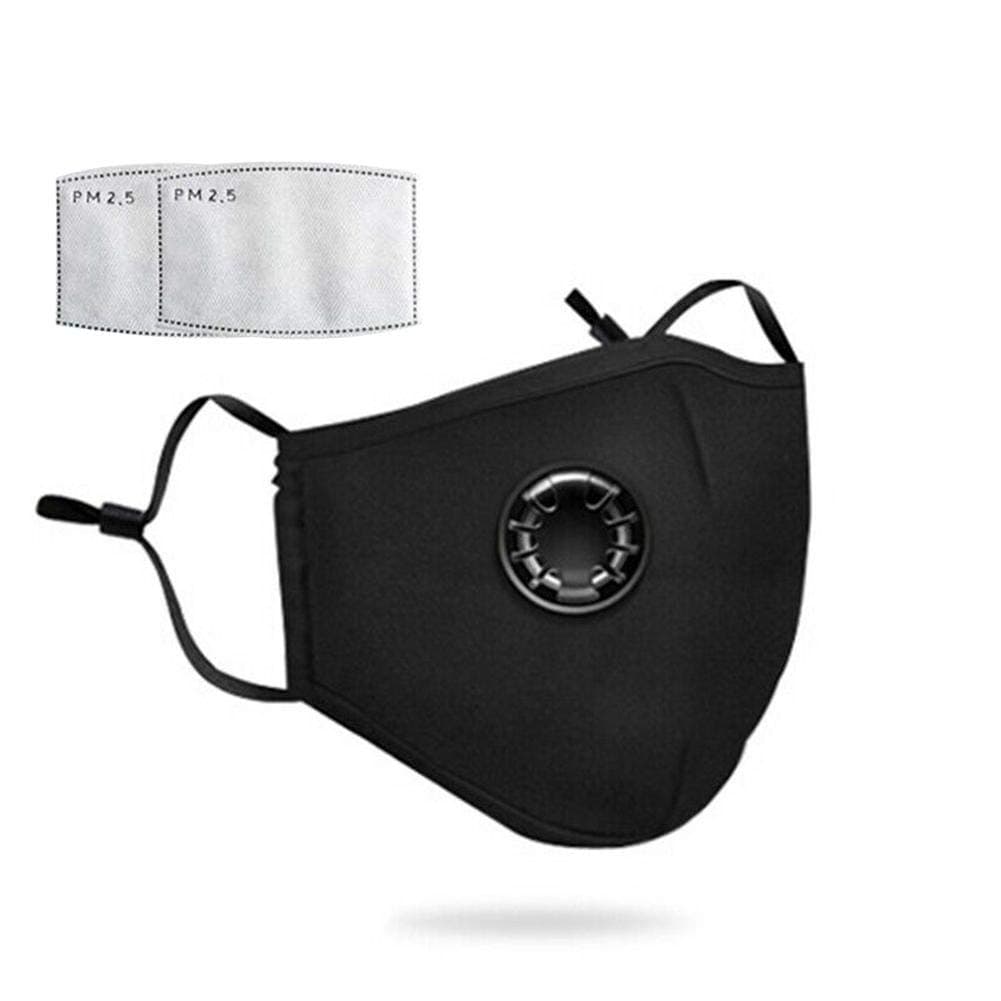 Dustproof Masks, Activated Carbon Dust Mask with Extra Filter Cotton Sheet Talk and Breath Easy Valves for Exhaust Gas Pollen Allergy PM2.5 Running Cycling Outdoor Activities