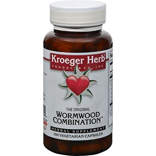 2Pack! Kroeger Herb Wormwood Combination - 100 Vegetarian Capsules