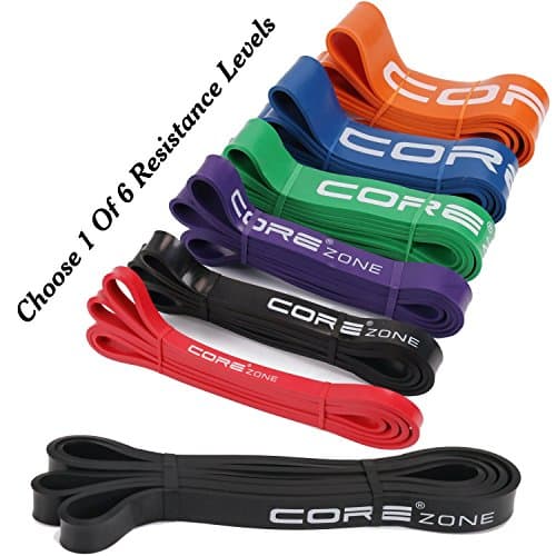 COREZONE [Resistance Bands Pull Up Assist Band | Stretch Resistance Band | Mobility Band | Powerlifting Bands | Extra Durable Pull-Up Assist Bands - SINGLE BAND or SET