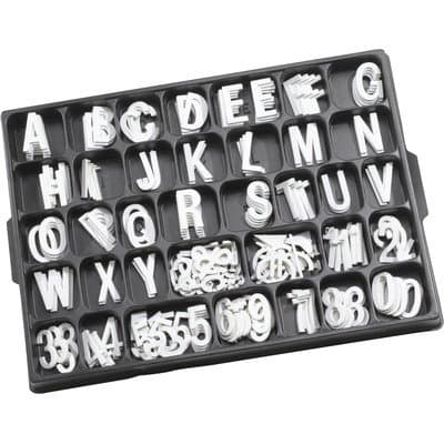Universal Single Tab Helvetica Typeface Changeable Letters (138 characters per set)