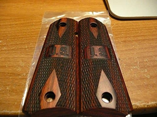 Springfield Armory Embossed U.A 1991 Rose Wood Double Diamond w/checkering Grip.