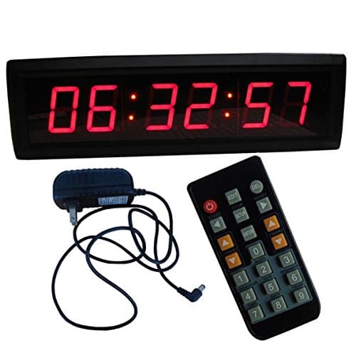 BTBSIGN 1.8'' LED Wall Clock Timer Count Down Up In Hrs Mins Secs