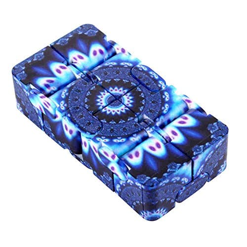 Fubovd Luxury EDC Infinity Cube Mini For Stress Relief Fidget Anti Anxiety Stress Funny (Multi BU C)