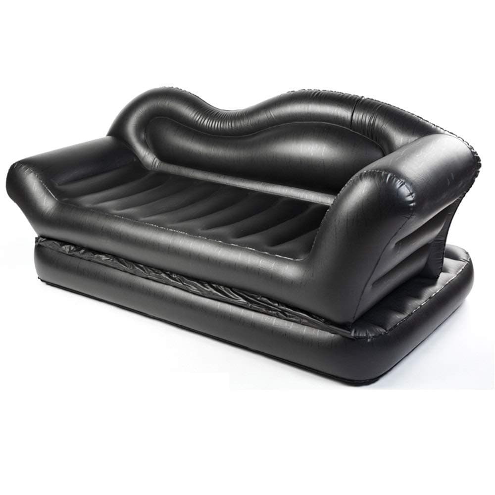 LCK Home Wave Double Inflatable Sofa Bed Multi-Function Lazy Sofa Home Outdoor Folding Nap Air Cushion Increase 190×90×85Cm