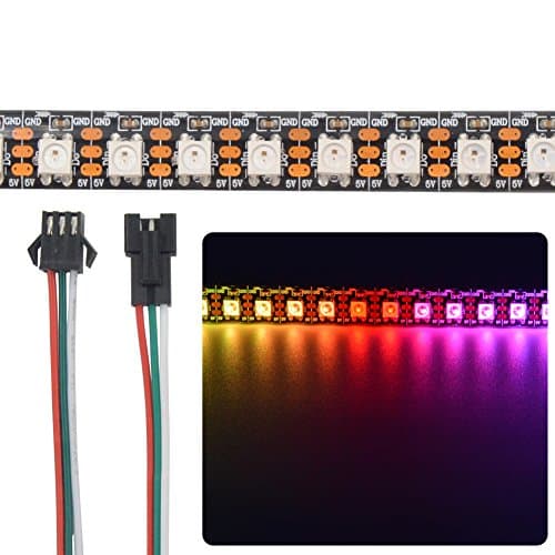 ishareled 5m 5V WS2812B 96 Leds/m BLACK 96 Leds/m WHITE SMD 5050 RGB Dream addressable Color Pixel LED IP65 Strip Light