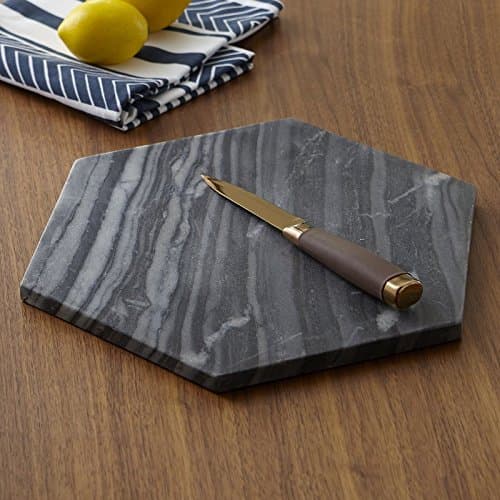 New Kitchen Elegant Octagon Black Marble Stone Cool Surface Cutting Serving Board