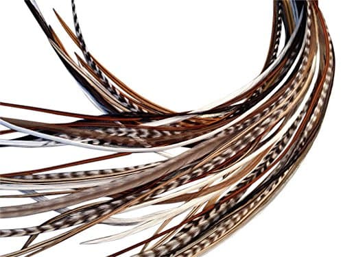 Feather Hair Extensions, 100% Real Rooster Feathers, 20 Long Thin Loose Individual Feathers, By Feather Lily