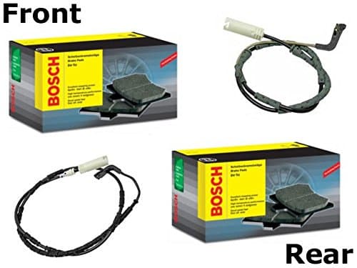 BMW e90 (06-07 Xi) Brake Pad KIT Front+Rear BOSCH Pads+Sensors