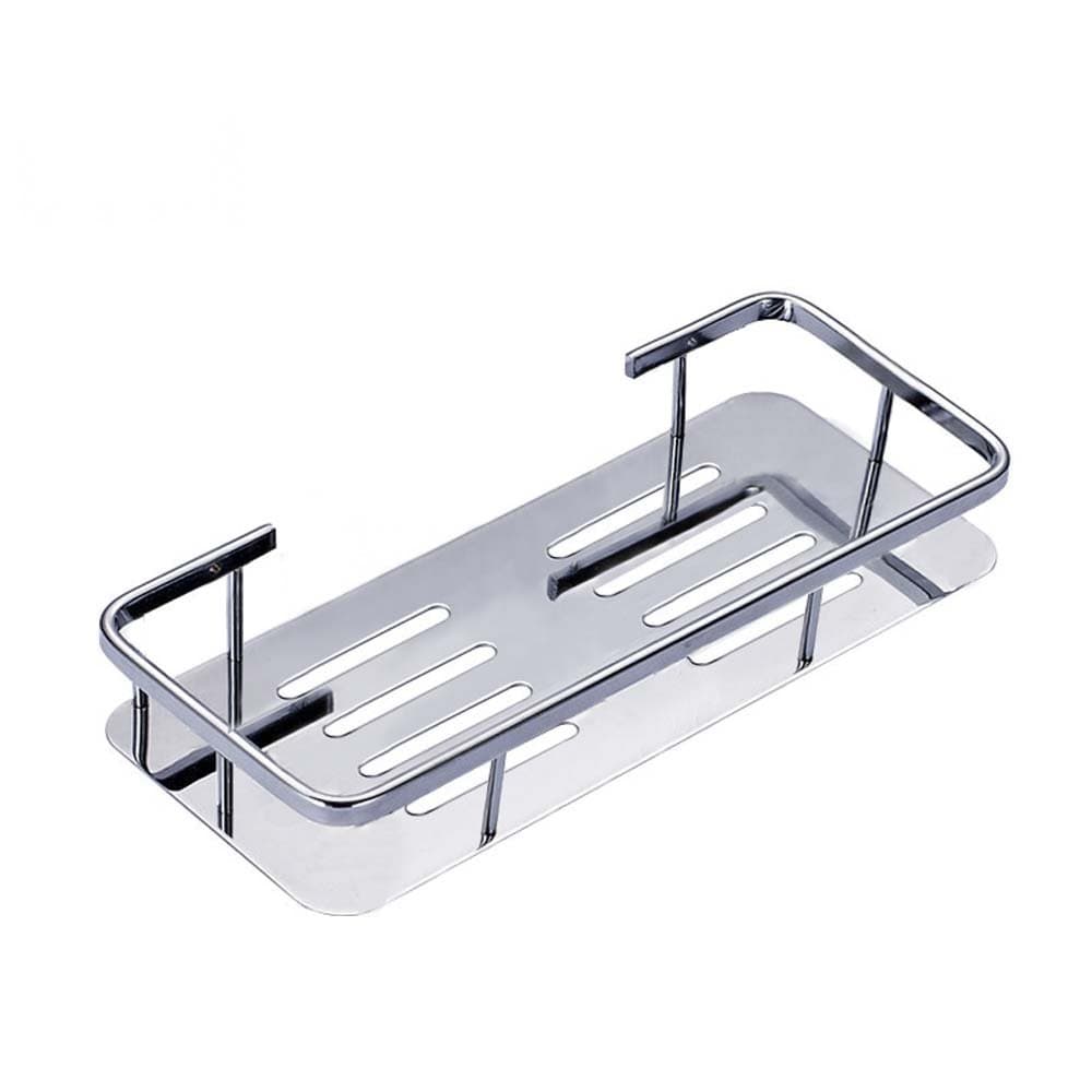 Foccoe Stainless Steel Shelf Bathroom Baskets Rectangular Shelf Storage Rack Wall-mounted kitchen/bathroom storage rack