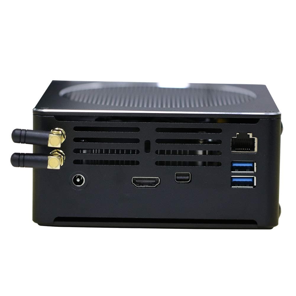 4K Mini PC,Desktop Computer,Windows 10 Pro/Linux Ubuntu,Support Proxmox,Vmware,ESXI,Intel Six Core I9 8950HK,(Black),[HUNSN BY01],[WiFi/Bluetooth/1MINI DP/1HDMI/4USB3.0/1LAN](64G RAM/512G SSD/2TB HDD)