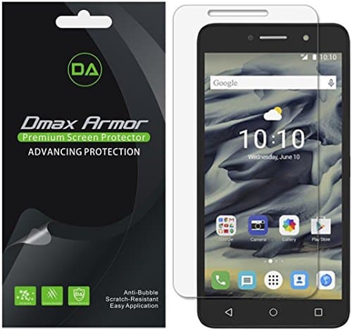 [6-Pack] Dmax Armor Alcatel PIXI 4 6" LTE Anti-Glare &amp; Anti-Fingerprint (Matte) Screen Protector - Lifetime Replacements Warranty -Retail Packaging