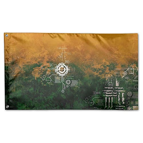 100% Polyester Fiber Artificial Intelligence 2017 New Style Cool Country Garden Flags Bullseye Flag 3 X 5