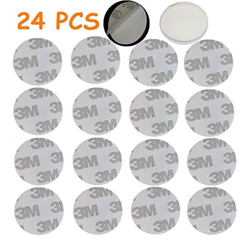 replacement Adhesives for Pop Expanding Stand and Grip， removable Sticky Replacement Adhesive Stickers Pads for Cell phone Stand Mount Holder Car Mount (24p white)