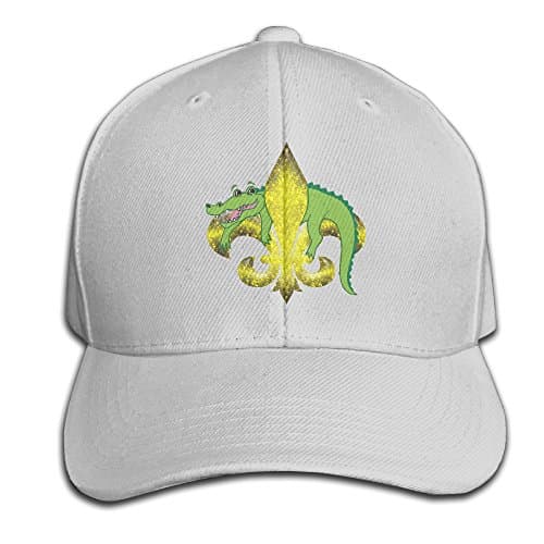 Alligator Fleur De Lis Snapback Sandwich Cap Ash Baseball Cap Hats Adjustable Peaked Trucker Cap