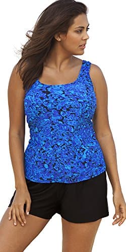 Beach Belle Women's Plus Size Classic Shortini 20 Blue