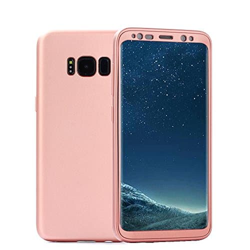 CXCase Galaxy S8 Plus Case, Full Body Protection, Matte Slim TPU Case, Dual Layer, Improved Design For Samsung Galaxy S8 Plus (SM-G9550) - Rose Gold