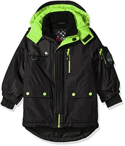 Big Chill Big Boys' Expedition Jacket, Black, 10/12