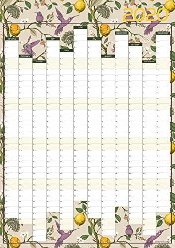 Studio Henki - Vintage Chateau 2020 Wall Planner. Year Planner 2020. Wall Calendar. A2 Home Office Wall Chart.