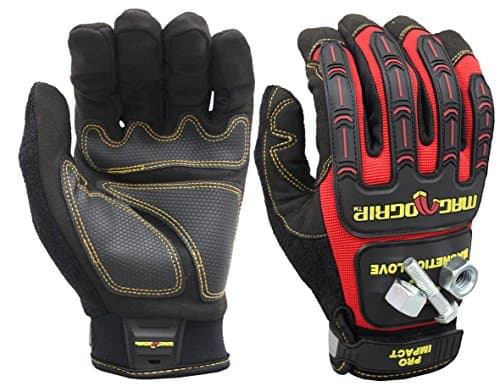 MagnoGrip Pro Impact Work Glove with Magnetic Storage for Holding Nails & Screws, Touchscreen, High Dexterity, All-Purpose, Impact Protection, Safety Gloves for Men (Medium)