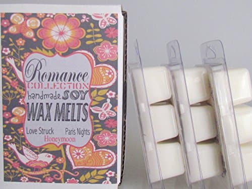 Scented Soy Candle Warmer Wax Melts Assorted 3 Pack 18 Cubes Honeymoon, Paris Night &amp; Love Struck