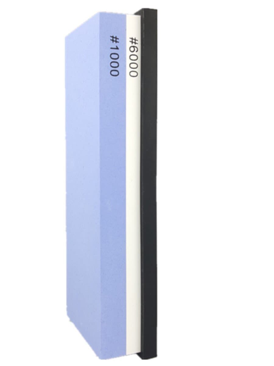 TIFANTI Premium Knife Sharpening Stone, 2 Side 1000 6000 Grit Whetstone, Best Kitchen Blade Sharpener Stone with Rubber Holder, Best for Kitchen & Outdoor Knives etc.