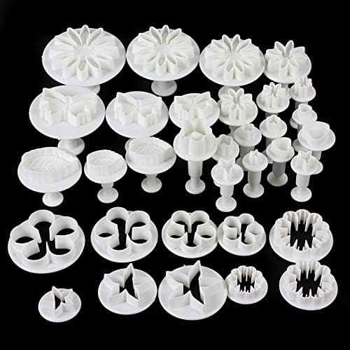 Hanperal 33 Pieces Fondant Cake Cookie Plunger Cutter Sugarcraft DIY Decorating Mold Tool