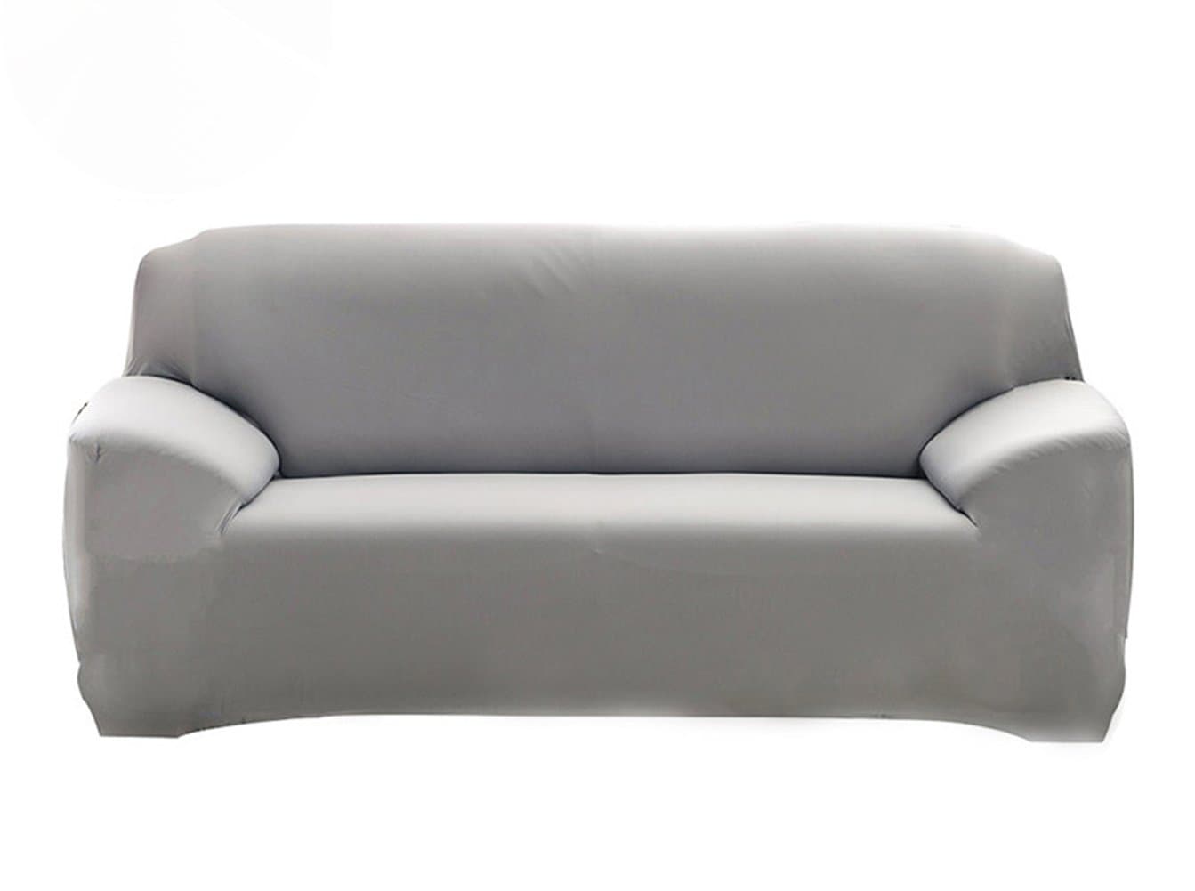 Hotniu 1-Piece Stretch Sofa Couch Covers Universal Fitted Sofa Arm-chair Slipcover Love Seat Furniture Protector (4 Seater,Grey)