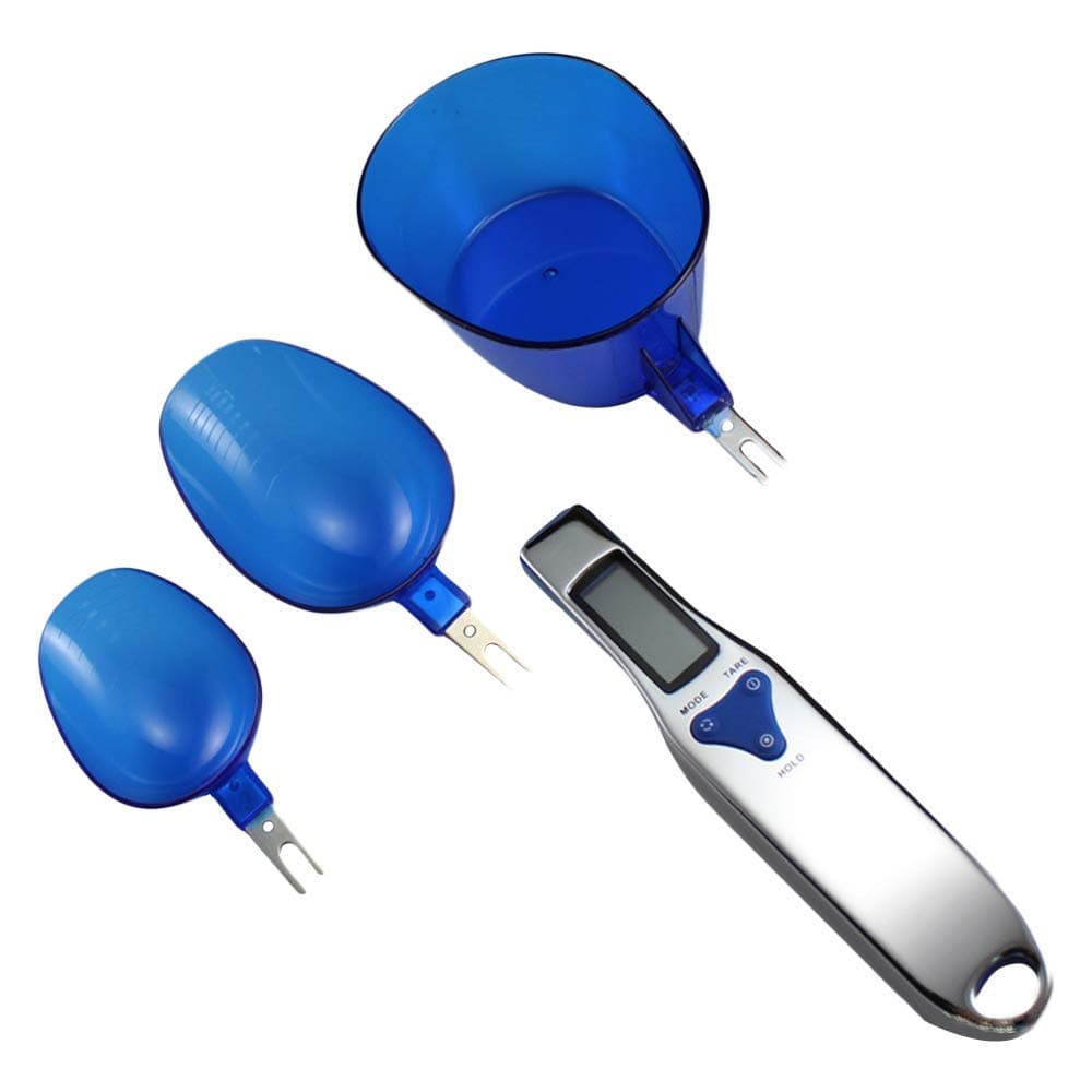 LQUIDE Digital Spoon Scale, Digital Spoon Scale LCD Display Mini Precision Easy To Clean Automatic Shut-Down No Batteries Included with 3 Detachable Weighing Spoons