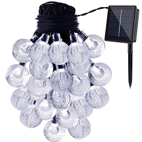 SOLAR STATION Christmas Lights Solar String Lights,22ft 50 LED Waterproof Solar Cystal Balls for Garden, Christmas,Party(Warm White)