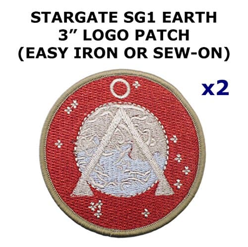 2 PCS Stargate SG-1 Earth Theme DIY Iron / Sew-on Decorative Applique Patches
