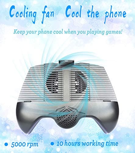 Beaudefor Rechargeable Mobile Phone Stand, Holder Cooler Fan Bluetooth Speaker for Mobile Games, Mobile Phone Gaming Grip, Phone Stand with Ergonomic Design