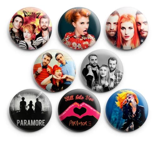 Paramore Pinback Buttons Badge 1.25" (Set of 8) NEW