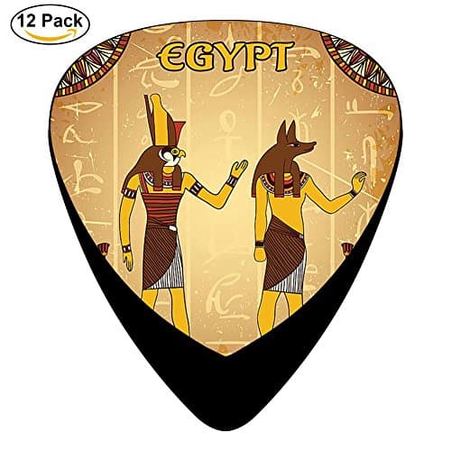 STREMUSIC Egypt Human Celluloid Electric Guitar Picks 12-pack Plectrums For Bass Music Tool