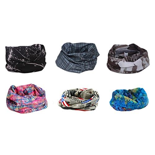 Vodeus High Elastic Headband Multifunctional Multi-purpose Seamless Headwear Bandanas 6- Pack #7
