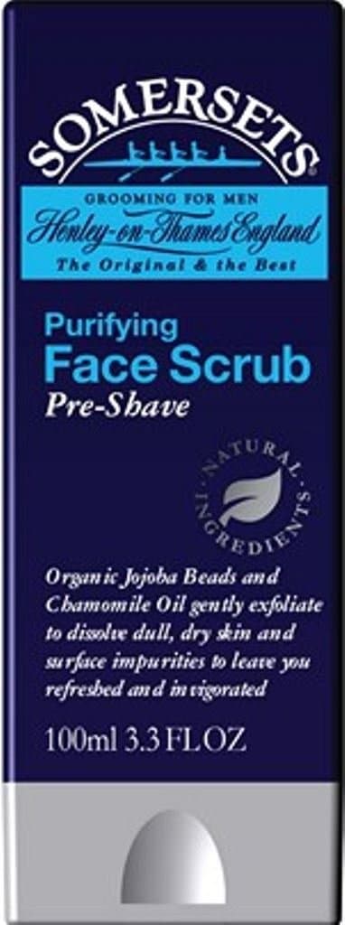THREE PACKS of Somersets Pre-Shave Face Scrub 100ml