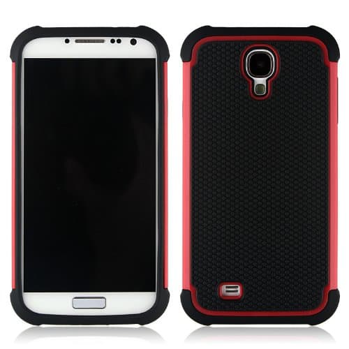 Galaxy S4 Case, Samsung S4 Case, S4 Case, High Impact Resistant Hybrid Dual Layer Armor Defender Full Body Protective Case Cover for Samsung Galaxy S4 i9500 [ R ]