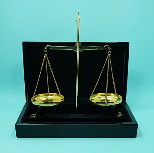 Engraved Executive 100-Gram Capacity Balance Scale in Black Piano Finish Case